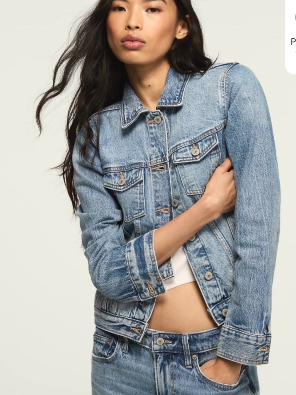 Lucky Brand Tomboy Trucker Denim Jacket